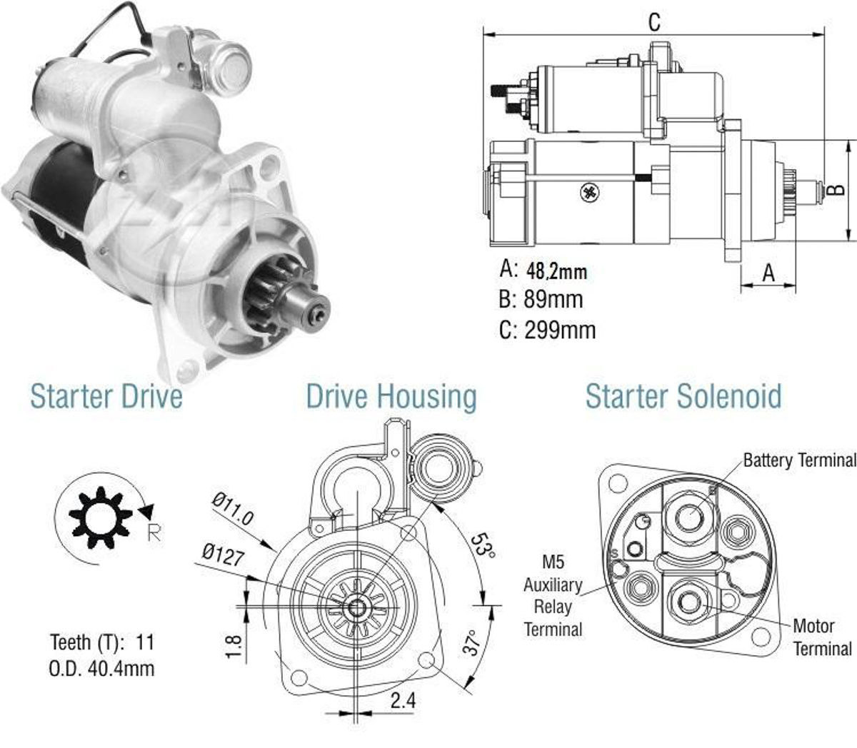 MOTOR DE PARTIDA 29MT MB 712 915 24V