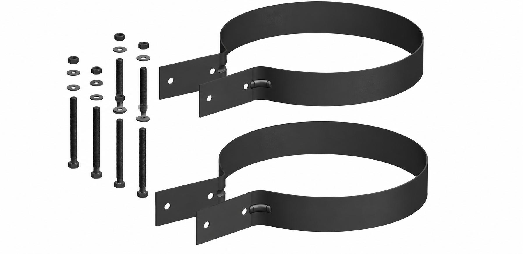 2 CINTAS METAL PRETO P/ BARRICA 42 LT C ESPAÇADOR